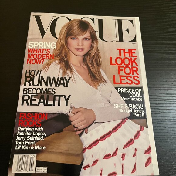 VOGUE Magazine: February 2000 - Angela Lindvall - Picture 1 of 4